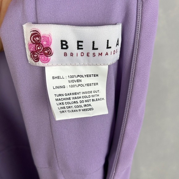 Bella Bridesmaids size 16R maxi dress BB122 pale purple P537 side slit NEW - Picture 12 of 14